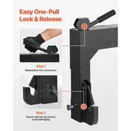 SucceBuy 3-Point Quick Hitch w/ Receiver 3000/4000Lbs Lift Capacity w/5 Level Adjustable Bolt Adaptation to Category 1&2 Tractor