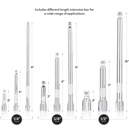 Wobble Extension Set, 9 PCS 1/4 3/8 1/2, Ratchet Extension Set, Socket Adapter