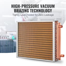 SucceBuy Heat Exchanger Water to Air 18"x 20", for Outdoor Wood Furnaces Residential Heating and Cooling and Forced Air Heating