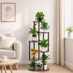 Plant Stand With Tiered Shelves - Indoor/Outdoor Display Rack For Garden, Patio & Home - Brushed Texture Multi-Functional Shelf