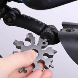 5PCS Snowflake Shape Key Chain Screwdriver Stainless Tool Multi-Tool 18 in 1 Portable
