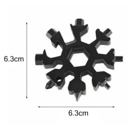 5PCS Snowflake Shape Key Chain Screwdriver Stainless Tool Multi-Tool 18 in 1 Portable