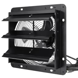 SucceBuy Shutter Exhaust Fan 12'' with Temperature Humidity Controller EC/AC-motor 940 CFM 10 Speed Adjustable Wall Mount Attic