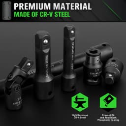 Swanlake 18-Piece Impact Socket Extension Set 1/4" 3/8" 1/2" Drive Swivel Universal Joint Swivel Socket Adapte Extension Bar