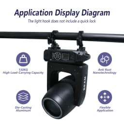 Two Pairs of Aluminum Light Hooks LED Moving Head Light Hook Stage Light Truss Safety Load 50KG Spring Hook Light Hook