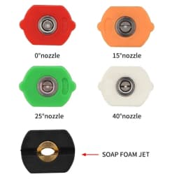 5 PCS High Pressure Washer Spray Nozzles Variety Degrees Quick Connect Tip NEW