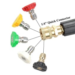 5 PCS High Pressure Washer Spray Nozzles Variety Degrees Quick Connect Tip NEW