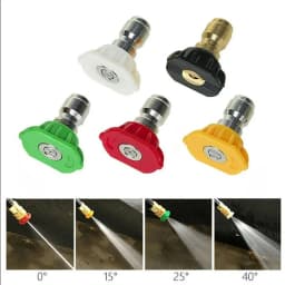 5 PCS High Pressure Washer Spray Nozzles Variety Degrees Quick Connect Tip NEW