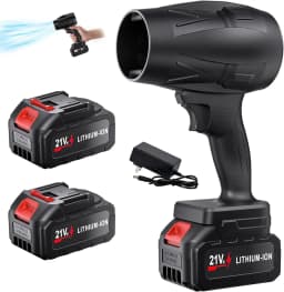 Cordless Leaf Blower, Lightweight Handheld Turbo Jet Blower 130000 RPMPortable Dust Cleaner with Adjust, 2*2.0Ah Battery Powered