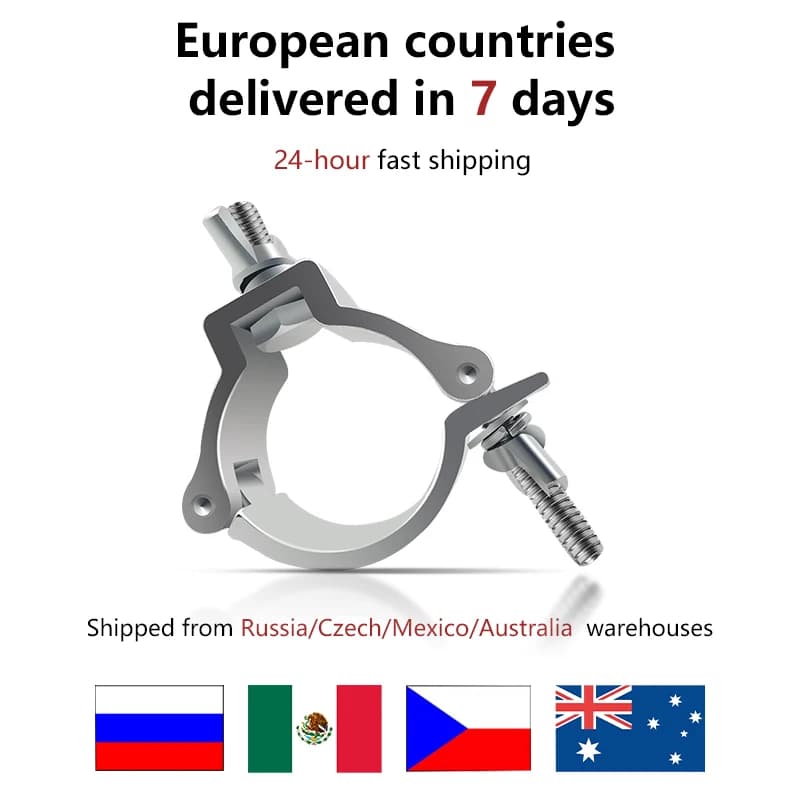 10 Pieces Aluminum Alloy Stage Light Clamps, Quick-Release Hooks, Theater Lighting, 48-51mm, 100kg,