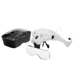 Adjustable Head Magnifier LED Light Lightweight Magnifying Glass 5 Lens Tool AU