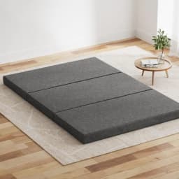 Foldable Foam Mattress Double Size Grey Portable Tri Fold Guest Bed Sleeping Pad for Home and Travel