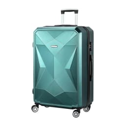 28 Inch ABS Hard Shell Travel Suitcase Set with TSA Lock and Organizer Case Atrovirens
