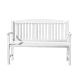 Outdoor Wooden Garden Bench 2 Seater Patio Lounge Chair White Outdoor Furniture