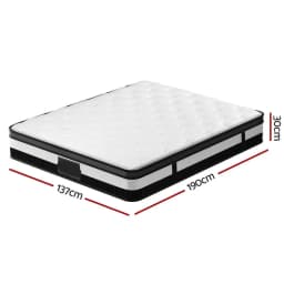 30cm Plush Foam Hybrid Mattress Double Size Breathable Support Bed Sleeping Mattress