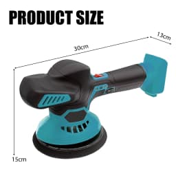 Cordless Car Polisher 6 Speed Dual Action Electric Buffer Waxing Sanding Machine Power Tool For Makita 18V Battery 2 Batteries