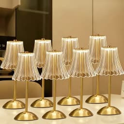 2/4/6/8pcs,Vintage Crystal LED Desk Lamp, USB Charging, Suitable for Bedrooms and Living Rooms, Easily Creating a Warm Atmosphere