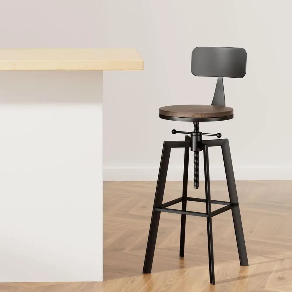 Vintage Metal Bar Stools for Kitchen Counter Industrial Style Modern Dining Chairs