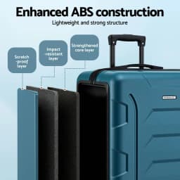 28 Inch Lightweight Hard Shell TSA Approved Teal Travel Suitcase with Spinner Wheels