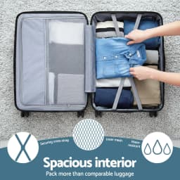 28 Inch Lightweight Hard Shell TSA Approved Teal Travel Suitcase with Spinner Wheels