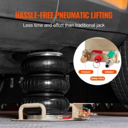 VEVOR Air Jack 3 Ton Triple Bag Air Jack Airbag Jack Fast Lifting Pneumatic Jack with Side Handles for Car Garage Repair