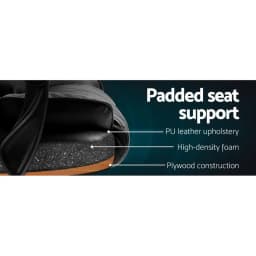 Executive Office Chair Leather Recliner Adjustable High Back Swivel Ergonomic Computer Desk Chair Black Padded Home Office Seat