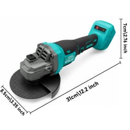  Cordless Angle Grinder Compatible with Makita 18V Battery, 125mm Electric Grinding Machine with 1pc Battery, Brushless Power Grinder with Battery, Cutting Grinding Polishing Tool for Metal Wood DIY Workshop