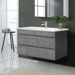 915mm Grey Bathroom Vanity Unit with Basin Modern Freestanding Sink Cabinet Compact Storage Wash Basin Set