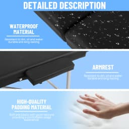 PORIYA Portable Massage Table 2 Fold Aluminum Bed Spa Salon Beauty Therapy Massage Bed