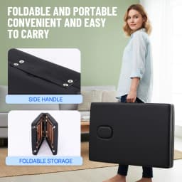 PORIYA Portable Massage Table 2 Fold Aluminum Bed Spa Salon Beauty Therapy Massage Bed