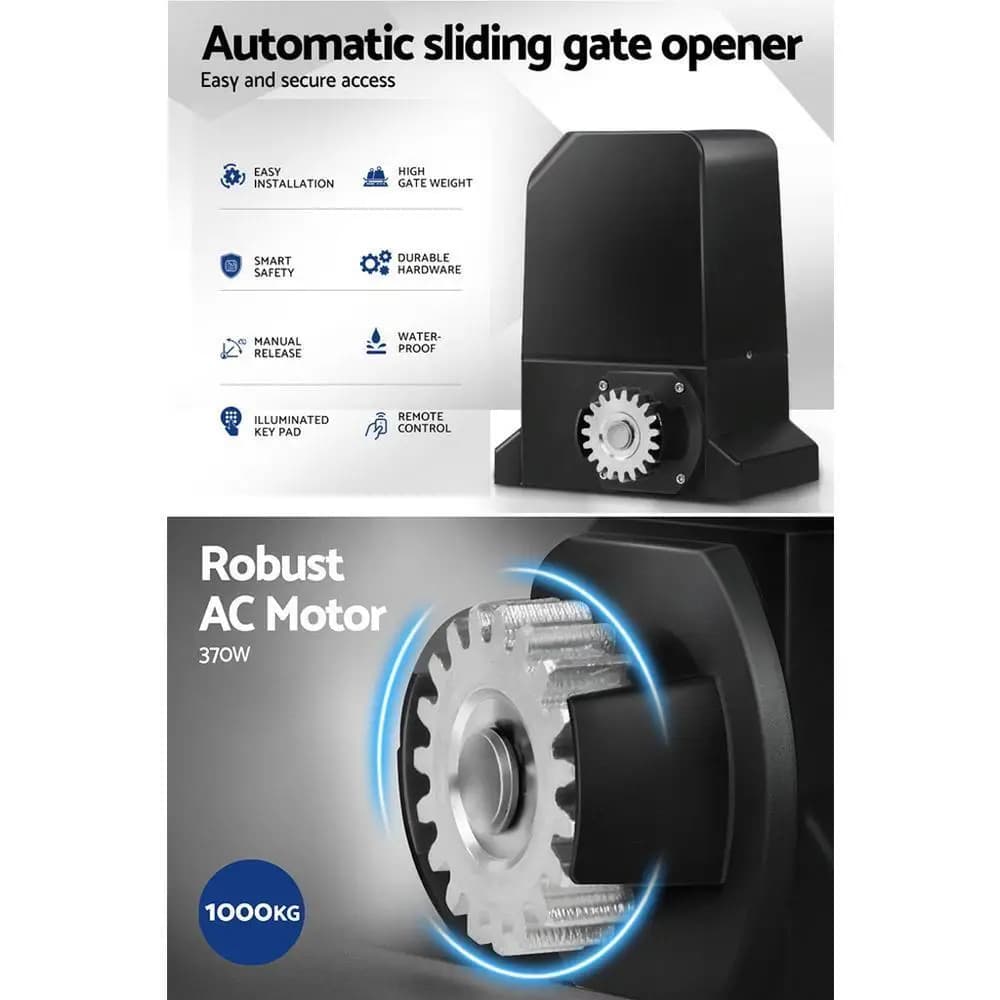 Automatic Sliding Gate Opener Kit with Keypad 4M 1000KG Heavy Duty Gate Motor Access Control System