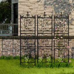 2pcs Metal Garden Trellis 172cm Height Durable Decorative Plant Support Stakes for Outdoor Climbing Plants