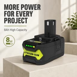 For RYOBI 18V High‑Performance Lithium Battery Low Self‑Discharge Fit All Power Tools Replace P104 P107 P108 P109