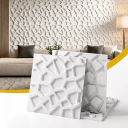 PVC 3D Decorative Wall Panels 50x50cm Set of 15 Feature Wall Panels for Home Interior Decor