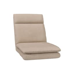 2X Fold Floor Chair Sofa Linen Beige Adjustable Backrest Living Room Lounger Cushion Seat Compact Portable Indoor Relaxation Chair