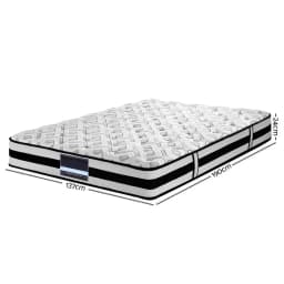 24cm Super Firm Double Mattress High Density Support Breathable Comfortable Sleep Bed Mattress for Home Bedroom Furniture