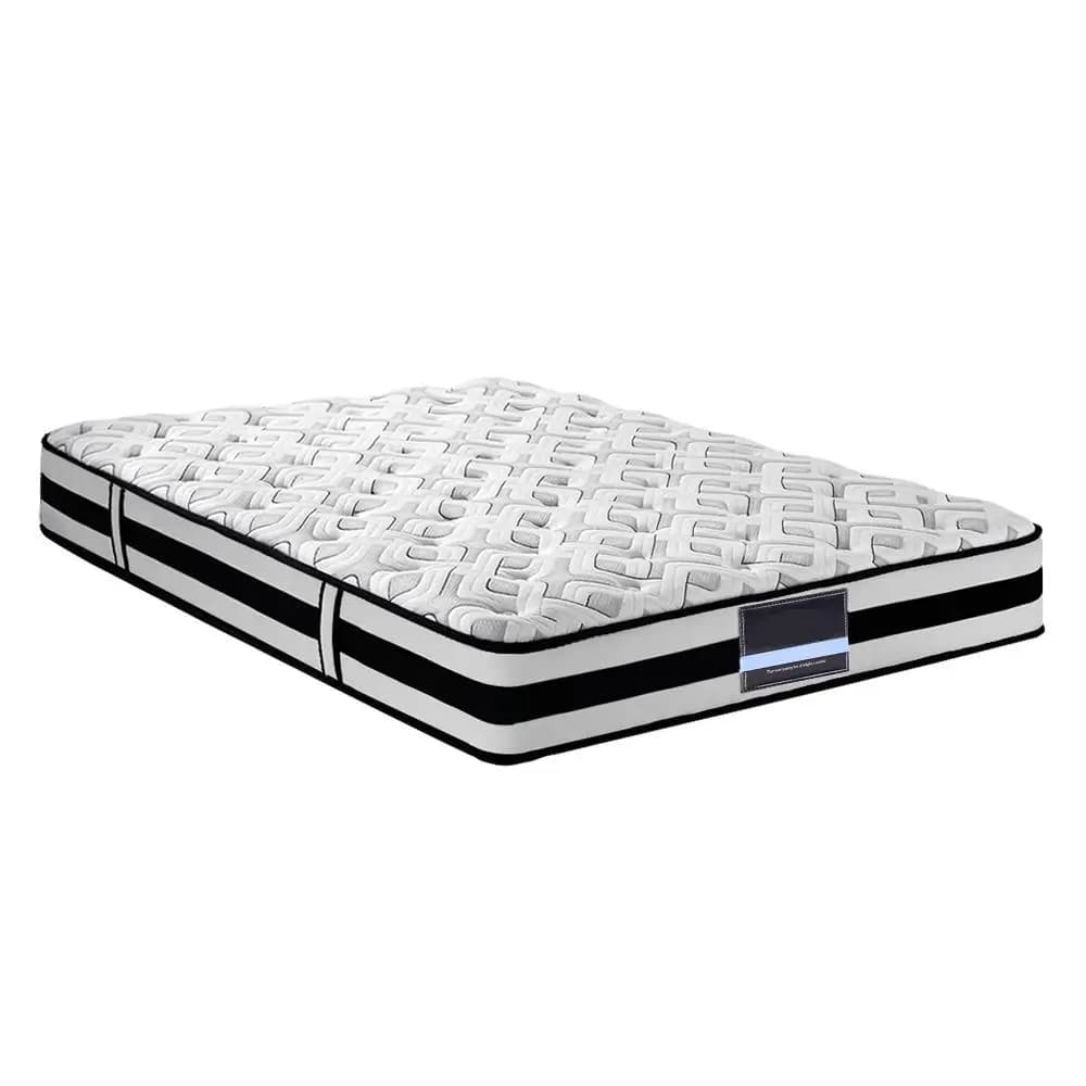 24cm Super Firm Double Mattress High Density Support Breathable Comfortable Sleep Bed Mattress for Home Bedroom Furniture