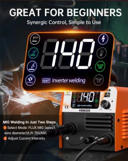 HITBOX HBM200 Welder 3 in 1 Welding Machine LIFT TIG/MMA/MIG Non Gas Semi-automatic Inverter Welder Synergy Tool For Gasless Soldering 220V