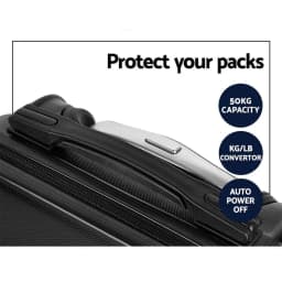 3 Piece 20 24 28 Inch Hard Shell Spinner Luggage Set TSA Lock Carry On Travel Suitcase Black