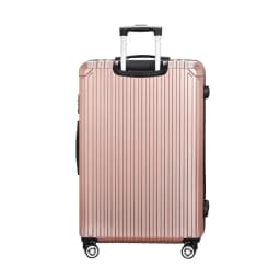 28 Inch ABS Hard Shell Luggage Set with TSA Lock Rose Gold Travel Suitcase Organizer Durable Lightweight Spinner Case