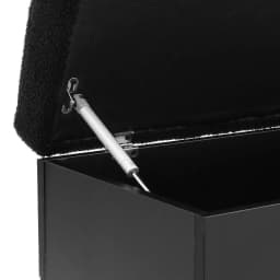 Boucle Storage Ottoman Blanket Box 110cm Upholstered Bedroom Bench with Shelf