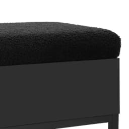 Boucle Storage Ottoman Blanket Box 110cm Upholstered Bedroom Bench with Shelf