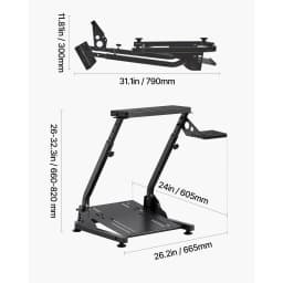 SucceBuy Racing Wheel Stand Foldable Stand for Logitech G29 G27 G920 G923 Thrustmaster T300RS T300GT TS-PC TSXW Gaming Cockpit