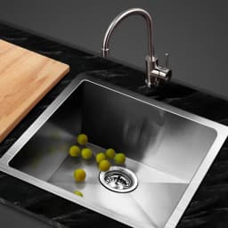 44x44CM Stainless Steel Kitchen Sink Single Bowl Silver Basin