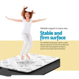 24cm Pillow Top Queen Mattress Comfortable Thick Support Breathable Sleep Surface Soft Bed Mattress for Home Use