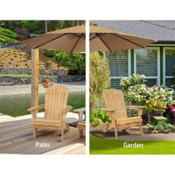 Adirondack Wooden Outdoor Chair Beach Patio Garden Furniture Natural Finish