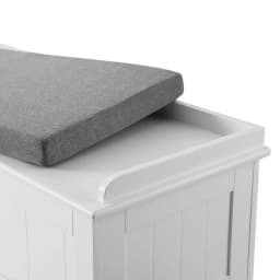 140cm Fluted Grey Storage Ottoman Blanket Box Upholstered Bedroom Bench With Hinged Lid