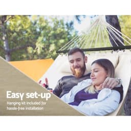 2 Person Portable Outdoor Camping Hammock Bed Hanging Chair with Pillow