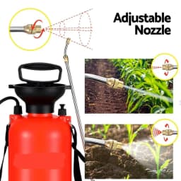 7L Manual Shoulder Garden Sprayer Pressure Weed Spray Bottle Adjustable Nozzle Portable Lawn Plant Watering Tool