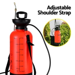 7L Manual Shoulder Garden Sprayer Pressure Weed Spray Bottle Adjustable Nozzle Portable Lawn Plant Watering Tool